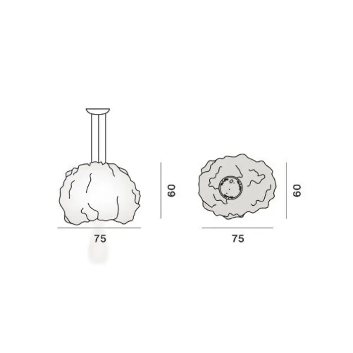 FOSCARINI NUÉE VISILICA LED BIJELA
