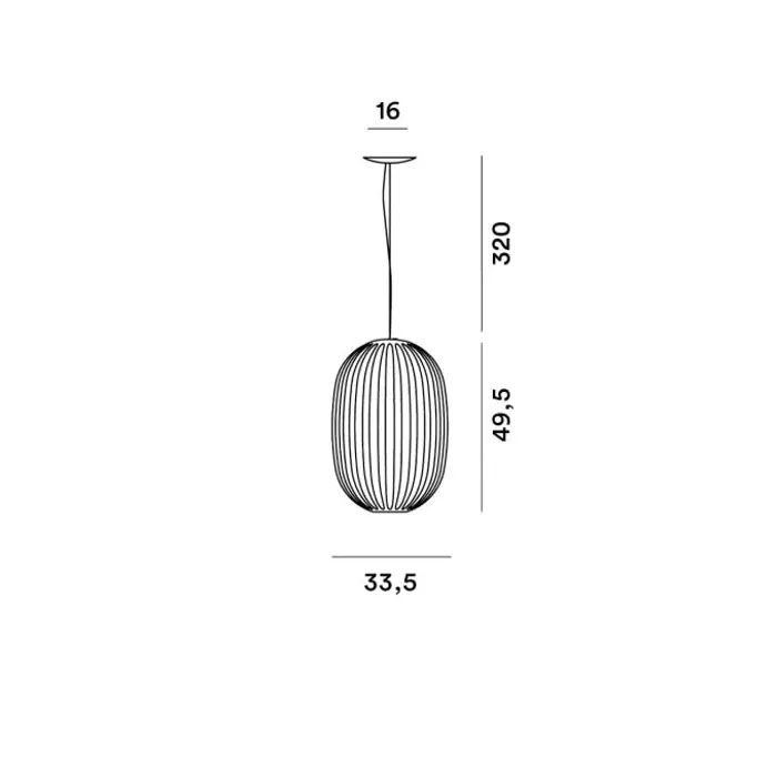FOSCARINI PLASS MEDIA VISILICA SIVA