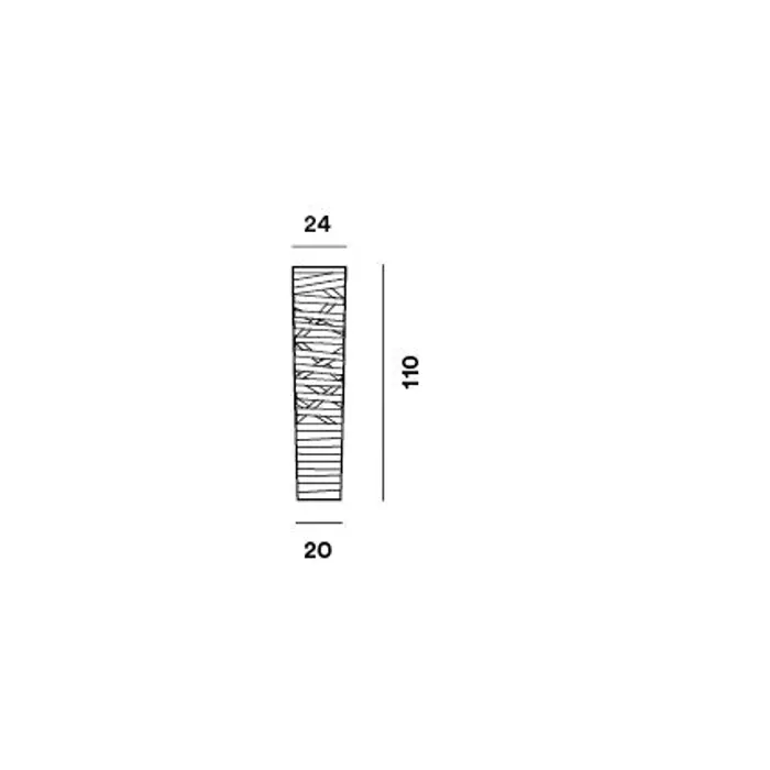 FOSCARINI TRESS MEDIA TERRA STAJAĆA LAMPA CRNA