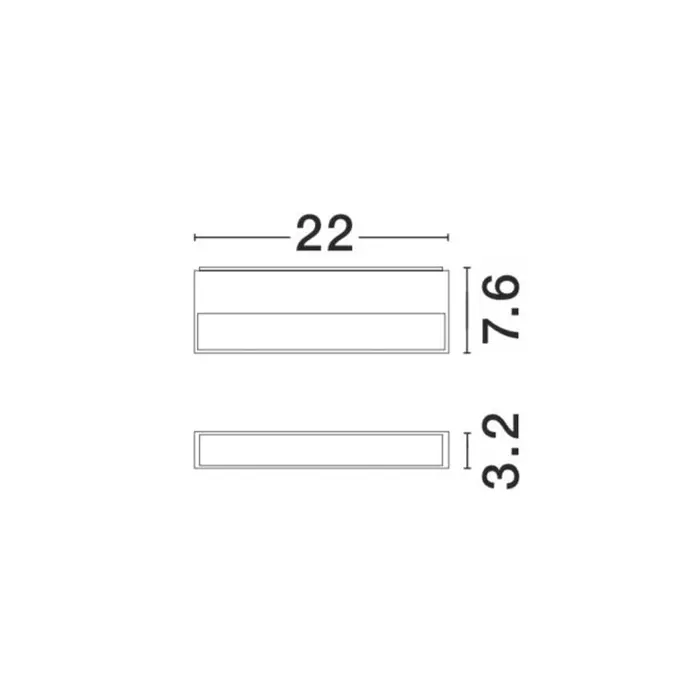 FUNGO VANJSKA ZIDNA SVJETILJKA LED 12W/3000K/536lm/IP65/TAMNO SIVA