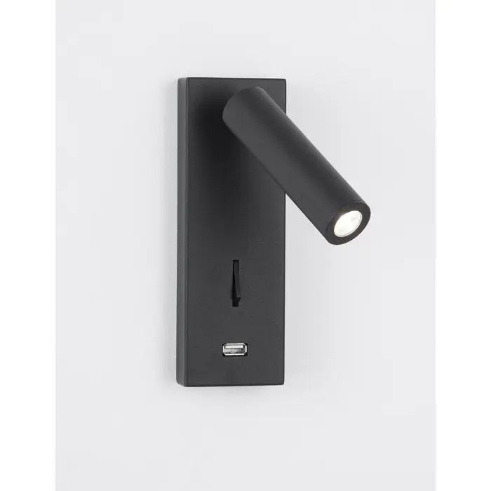 FUSE ZIDNA LAMPA LED 3W/3000K/210lm/IP20/CRNA
