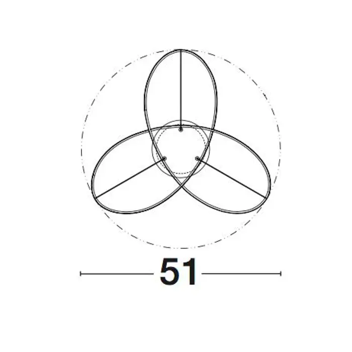 FUSION PLAFONSKA SVJETILJKA LED 40W/3000K/3017lm/IP20/MESING ZLATNA