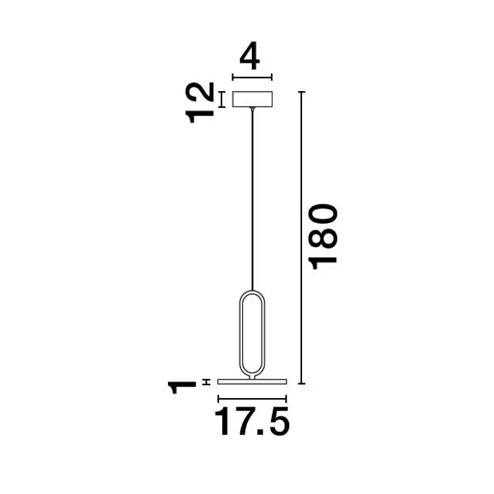 GEA VISILICA LED 12W/3000K/840lm/IP20/CRNA