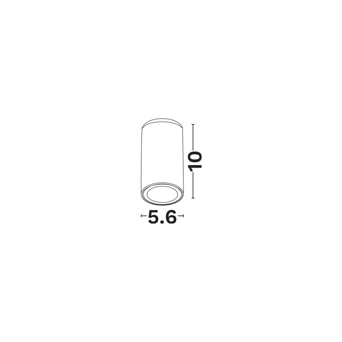 GENER NADGRADNA SVJETILJKA CRNA GU10 1x10 Watt IP20 220-240 Volt