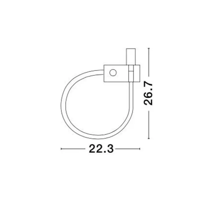 GENEVA ZIDNA LAMPA LED 3 WattW/3000K/190lm/IP20/BIJELA