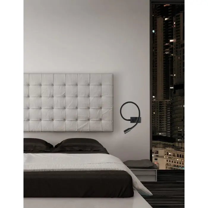 GENEVA ZIDNA LAMPA LED 3 WattW/3000K/190lm/IP20/CRNA