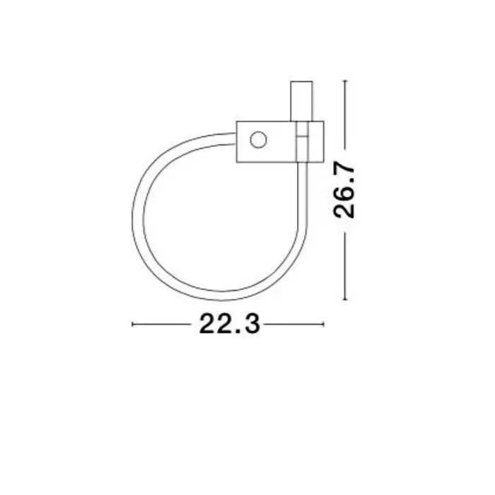 GENEVA ZIDNA LAMPA LED 3 WattW/3000K/190lm/IP20/CRNA