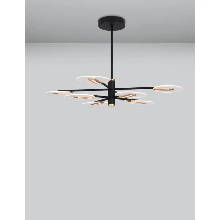 GENTI VISILICA LED 54W/3000K/3606lm/IP20/CRNA & ZLATNA
