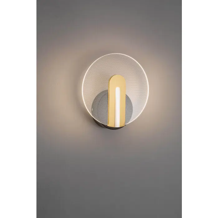 GENTI ZIDNA LAMPA LED 8W/3000K/567lm/IP20/CRNA & ZLATNA