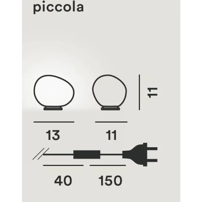 GREGG PICCOLA TAVOLO STOLNA LAMPA BIJELA
