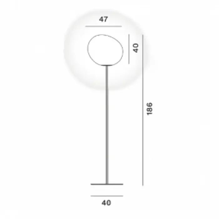 GREGG VELIKA STAJAĆA LAMPA ZLATNO/BIJELA