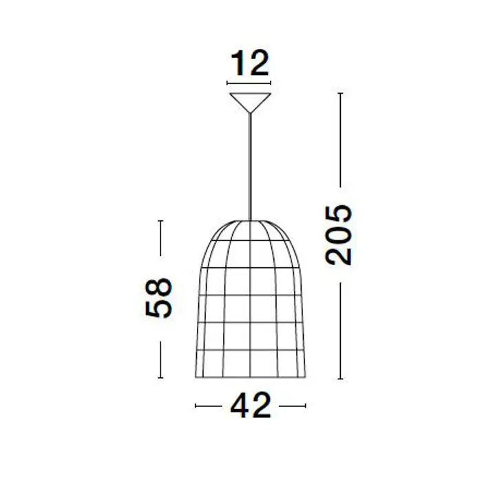 GRIFFIN VISILICA E27 /IP20/OSUŠENA TRAVA
