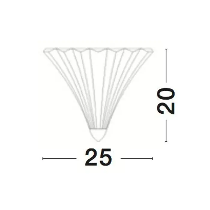 GUSCIO ZIDNA LAMPA E14 IP20/JANTAR