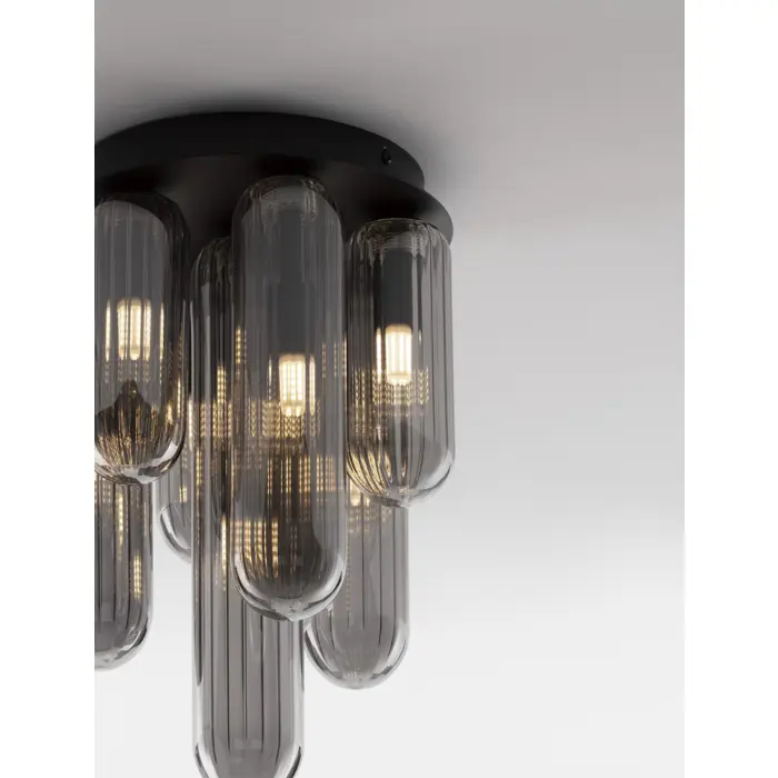 GUSTAVE PLAFONSKA LAMPA G9 /IP20/SIVA & MATT CRNA