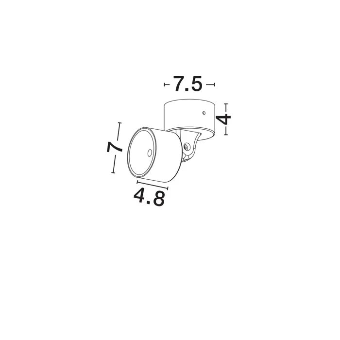 HELMET REFLEKTOR LED/5W/3000K/321lm/13°/240V IP65 ANTRACIT