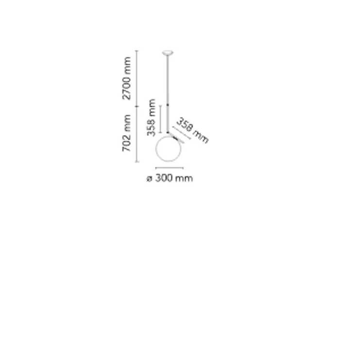 IC LIGHTS 2 VISILICA 1×E27/205W/230V fi.300mm CRNA
