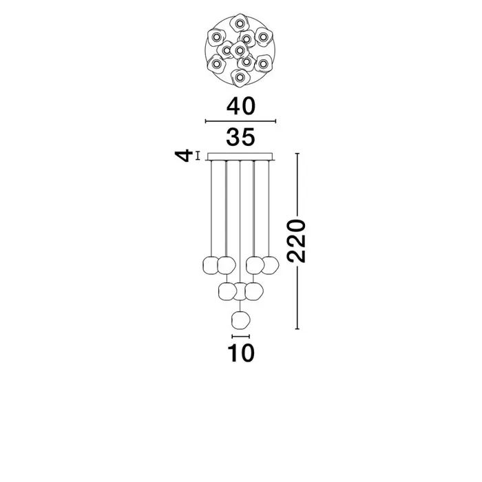 IFOS VISILICA LED/3000K/48W/2540Lm/CRNA