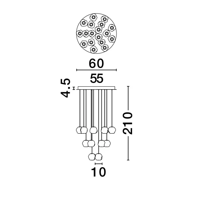 IFOS VISILICA LED/3000K/87W/5057Lm/CRNA