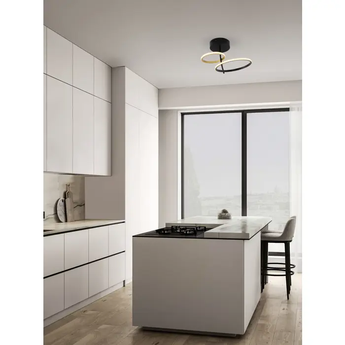 IMAR PLAFONJERA LED/3200K/30W/1489Lm/CRNA I ZLATNA