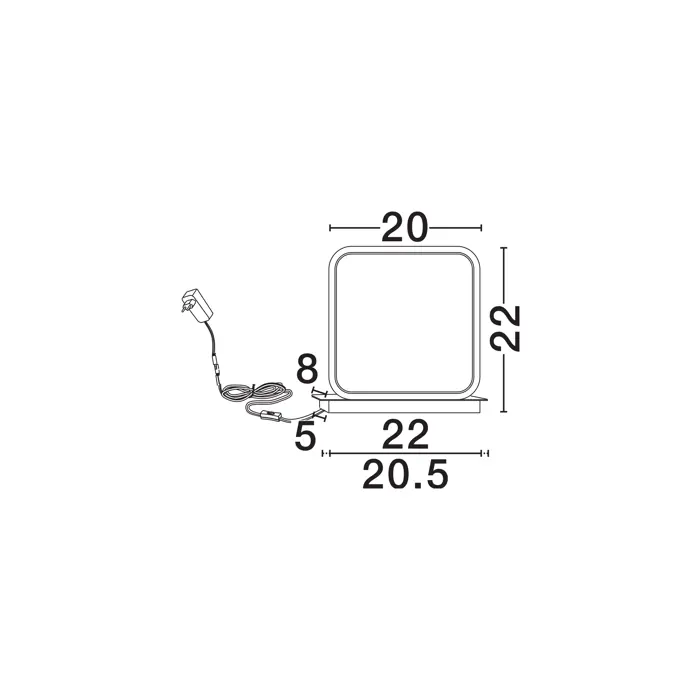 IMAR STOLNA LAMPA LED/3200K/13W/563Lm/CRNA & GOLD