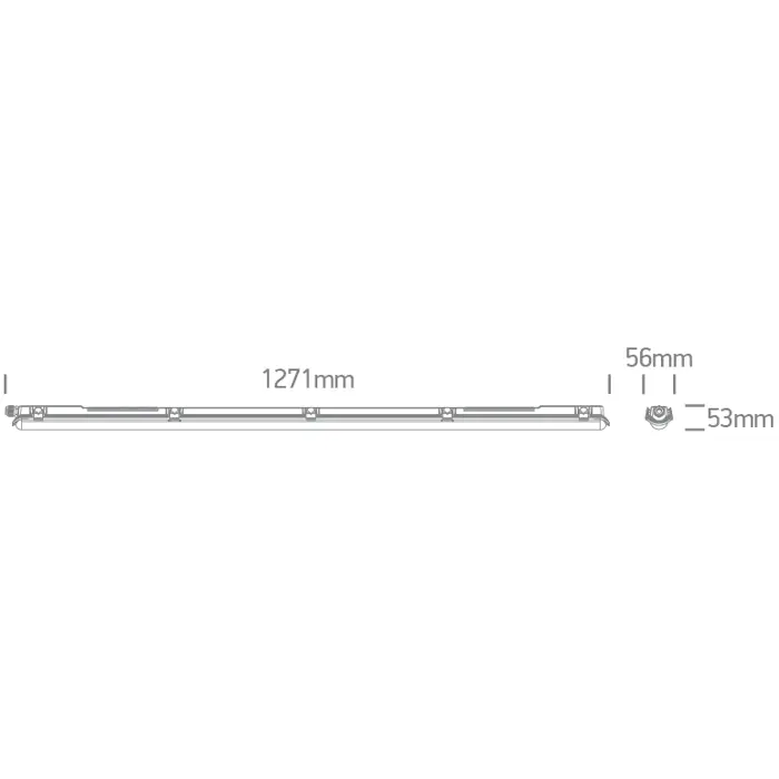 INDUSTRIJSKA SVJETILJKA IP65 1xT8 LED CIJEV 1200mm PC/PC