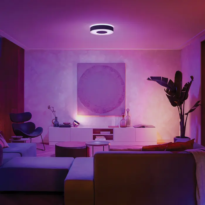 INFUSE PHILIPS HUE pametna LED stropna svjetiljka M crna