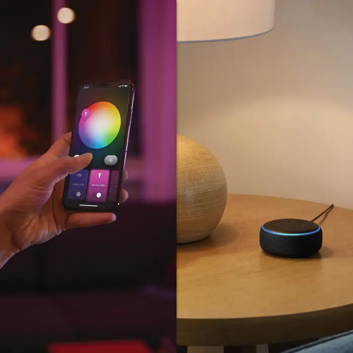 INFUSE PHILIPS HUE pametna LED stropna svjetiljka M crna