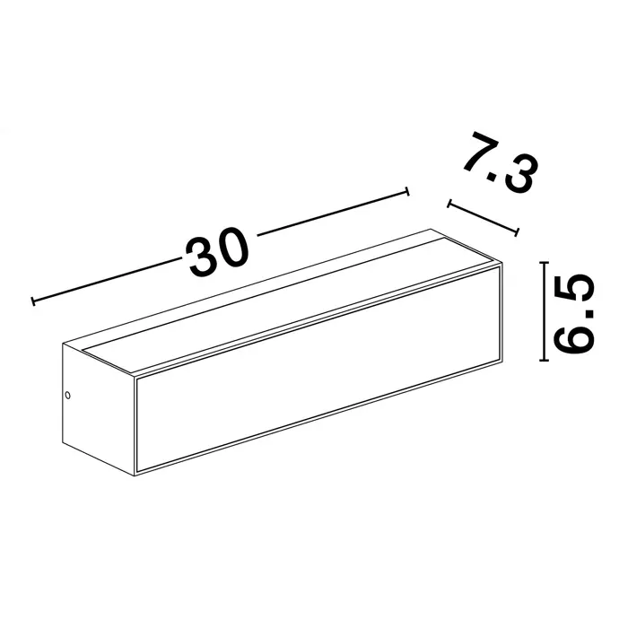 INGA ZIDNA LAMPA LED 3000K 1484lm IP65 CRNA