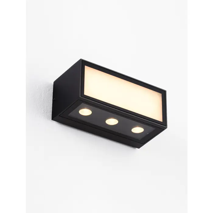 INGA ZIDNA LAMPA LED 3000K 875lm IP65 CRNA