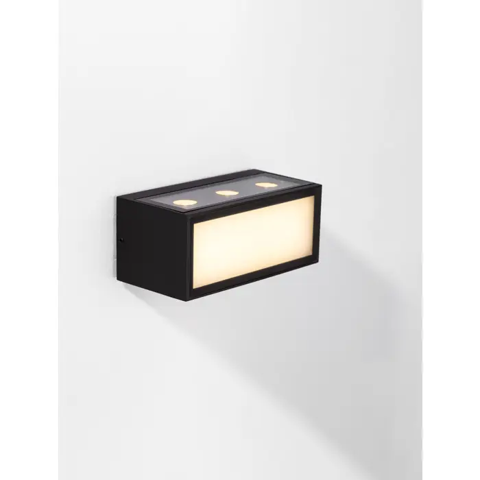 INGA ZIDNA LAMPA LED 3000K 875lm IP65 CRNA