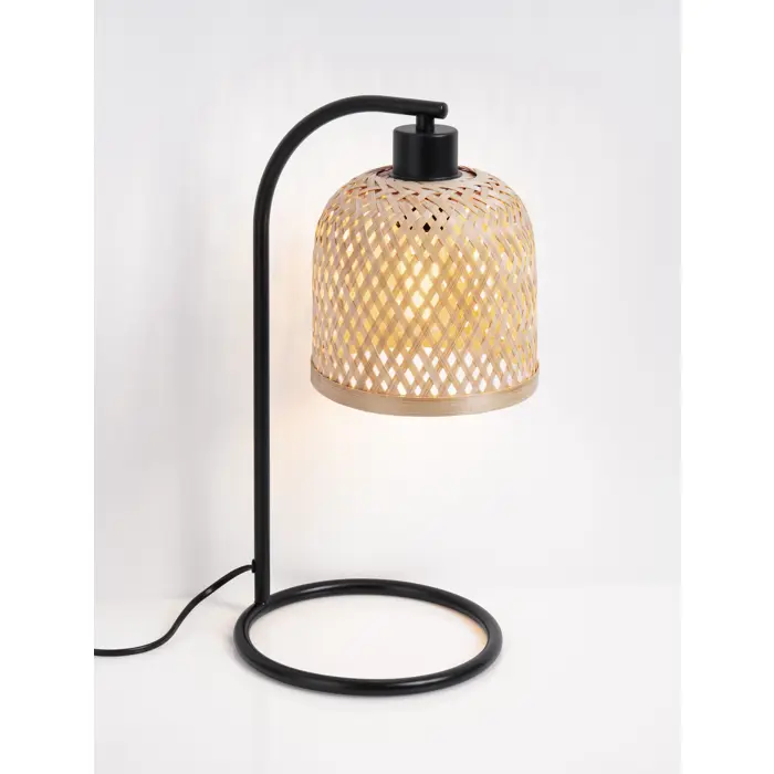 INTRA STOLNA LAMPA E27/12W/NATURAL & BLACK