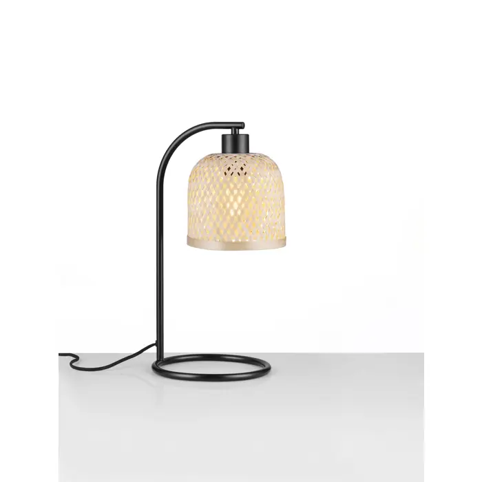 INTRA STOLNA LAMPA E27/12W/NATURAL & BLACK
