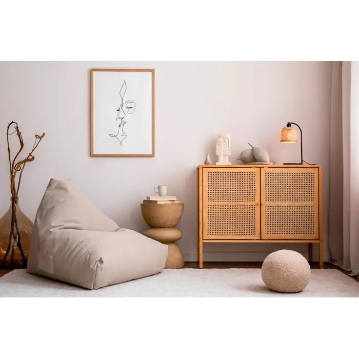 INTRA STOLNA LAMPA E27/12W/NATURAL & BLACK