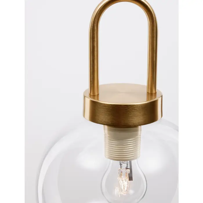 IRVINE VISILICA E27 /IP20/PROZIRNA & MESING ZLATNA