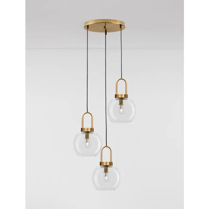 IRVINE VISILICA E27 /IP20/PROZIRNA & MESING ZLATNA