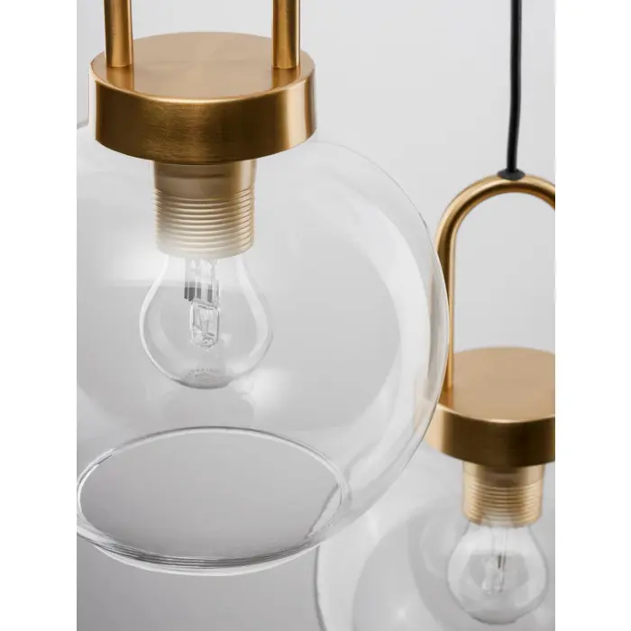 IRVINE VISILICA E27 /IP20/PROZIRNA & MESING ZLATNA