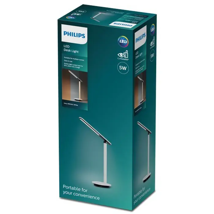 IVORY PHILIPS LED stolna lampa DSK203 PT 5W 27-50K W USB