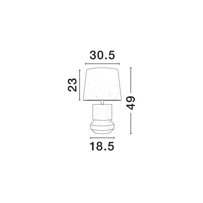 IZUMI TERAKOTA KERAMICNA BEŽ STOLNA LAMPA LED E27 12Watt 100-240Volt IP20 Bulb