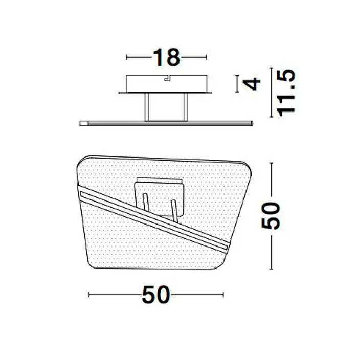 JERTUNA PLAFONSKA SVJETILJKA LED 34W/3000K/2162lm/IP20/ZLATNA