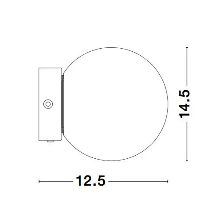 JOLINE ZIDNA LAMPA LED 6W/3200K/445lm/IP20/CRNA & BIJELA