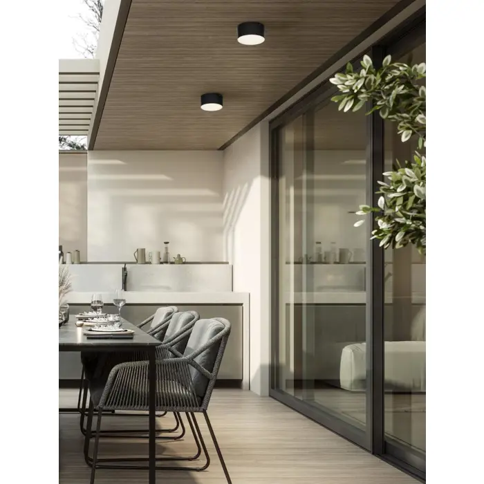 JUDI STROPNA LAMPA LED 3000K 655lm IP65 CRNA