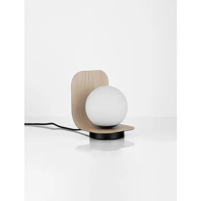 KAMEN STOLNA LAMPA LED E14/5W/NATURAL & BLACK