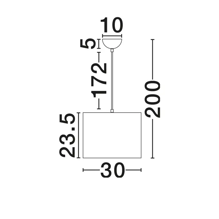 KAREN Visilica Grlo E27 1x12 W IP20 FI: 30 V: 200 cm Bijela