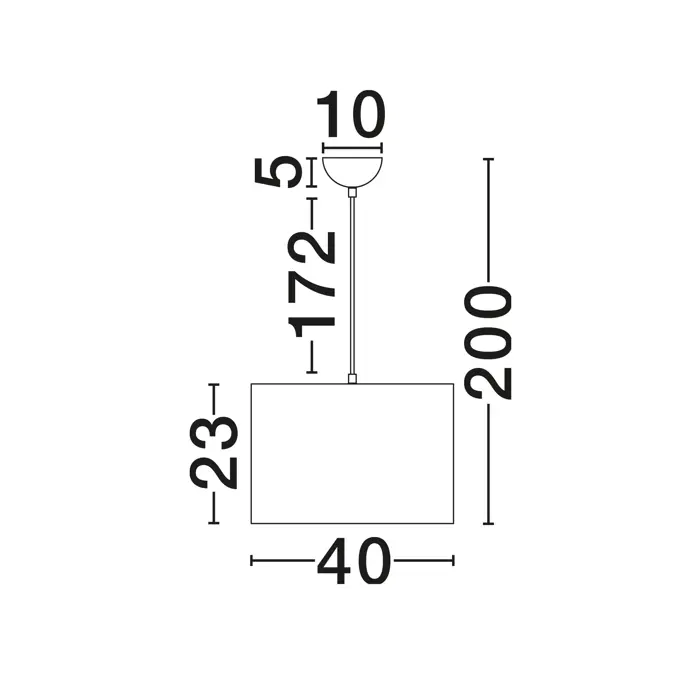 KAREN Visilica Grlo E27 1x12 W IP20 FI: 40 V: 200 cm Bijela