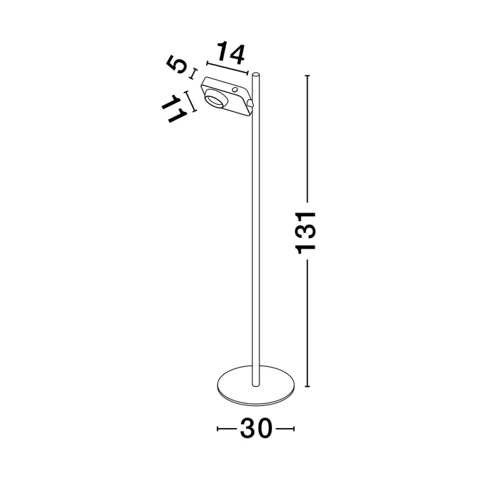 KEDROS STAJAĆA LAMPA LED/3000K/9W/717Lm/BIJELA & BLACK