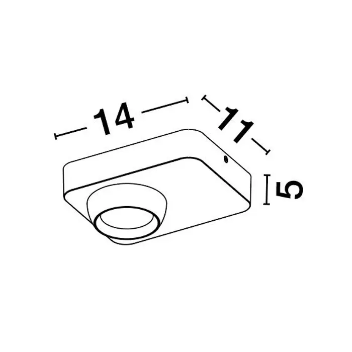 KEDROS STROPNA SVJETILJKA LED/3000K/9W/717Lm/CRNA