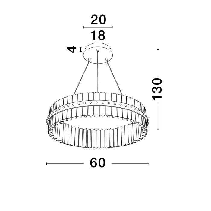 KEZO VISILICA LED/3000K/45W/4679Lm/PLATINUM GOLD