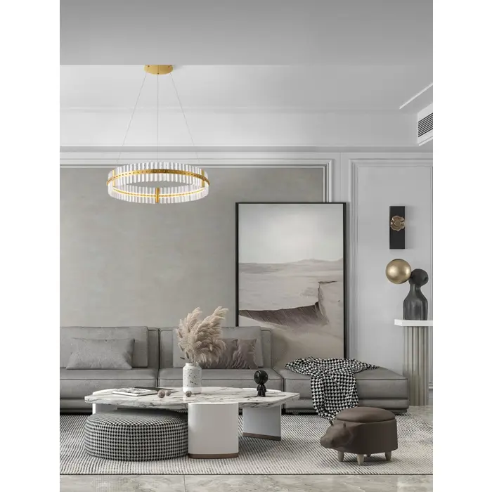 KEZO VISILICA LED/3000K/56W/6339Lm/PLATINUM GOLD