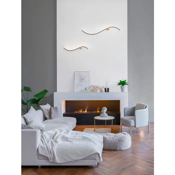 KIMA ZIDNA LAMPA LED/3000K/14W/880Lm/ZLATNA & BLACK