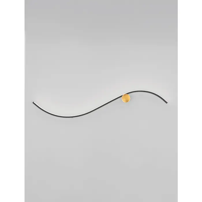 KIMA ZIDNA LAMPA LED/3000K/20W/1452Lm/ZLATNA & BLACK